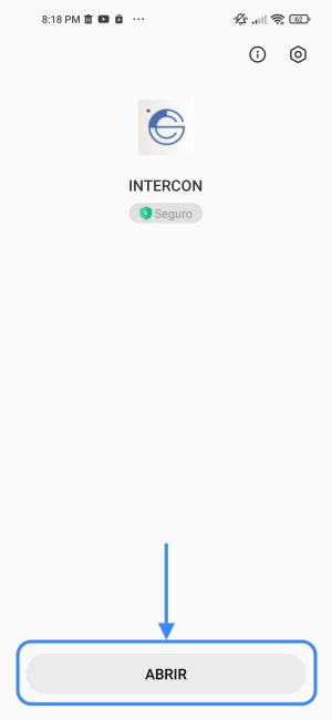 7. Una vez verificado, toca el botón "Abrir"