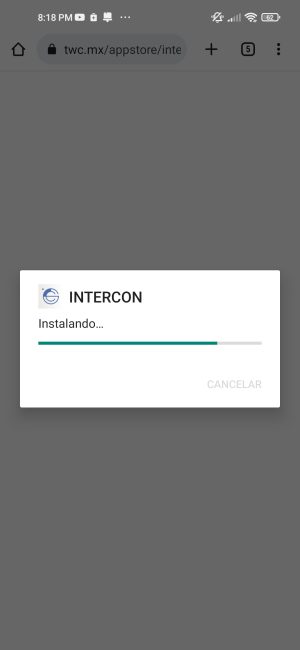5. Iniciará la instalación de la app